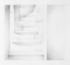 Tower Stairs, 2014, 41 x 45 cm, graphite on Stonehenge paper